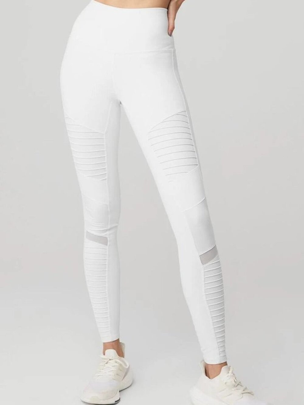 Alo High-Waist Moto Legging in White
